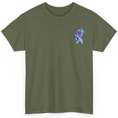 Mixed Connective Tissue Disease Awareness MCTD Floral Ribbon Classic Unisex T-Shirt