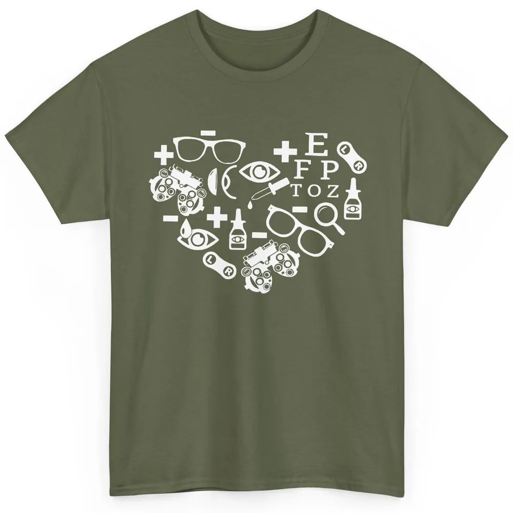 Optometrist Symbols Heart Optician Sight Squad Optometry Classic Unisex T-Shirt