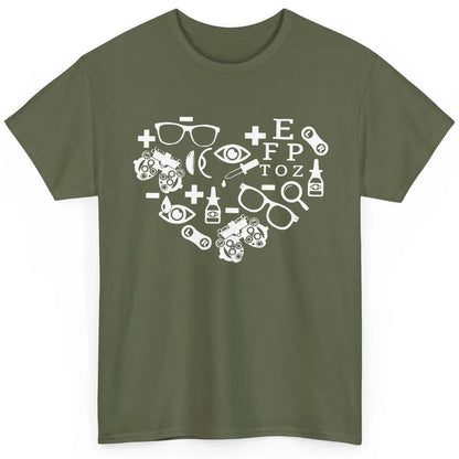Optometrist Symbols Heart Optician Sight Squad Optometry Classic Unisex T-Shirt