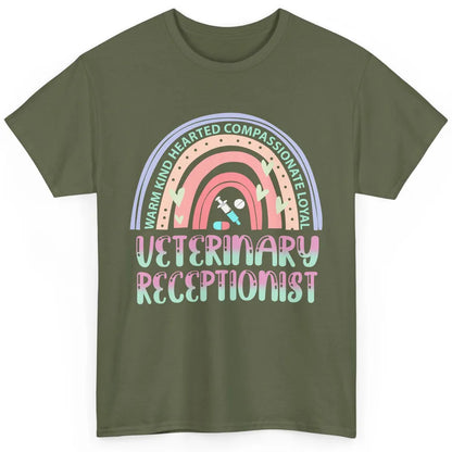 Pink Rainbow Veterinarian Receptionist Dog Recue Dog Mom Classic Unisex T-Shirt