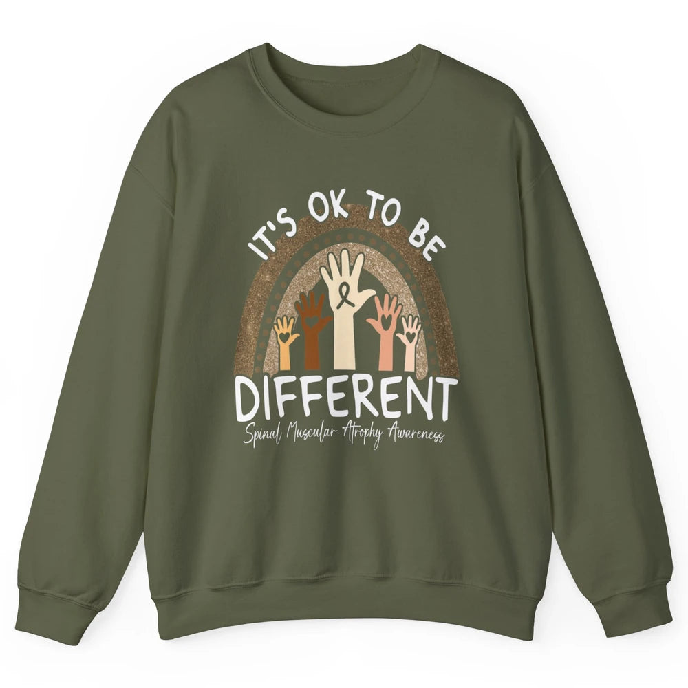 OK Be Different Rainbow Warrior Spinal Muscular Atrophy SMA Unisex Crewneck Sweatshirt
