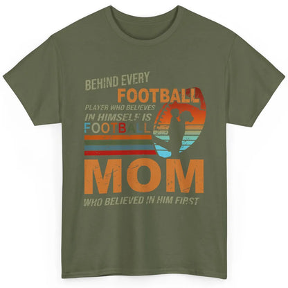 Retro Football Mom Behind Every Football Player Is A Mom Classic Unisex T-Shirt