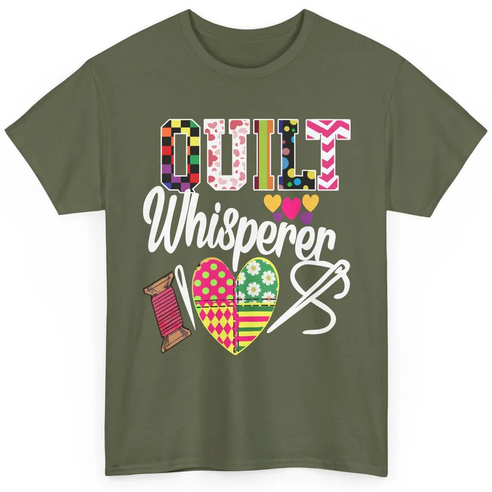 Retro Quilt Whisperer Quilting Life Sewing Life Quilt Lovers Classic Unisex T-Shirt