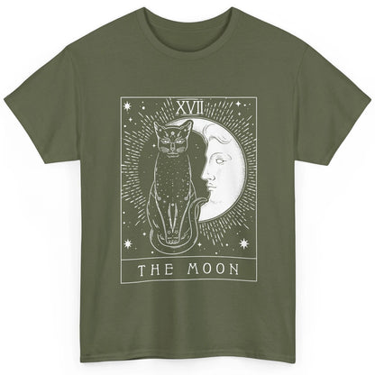 Retro Halloween Gothic Cat The Moon Tarot Card Witchcraft Classic Unisex T-Shirt