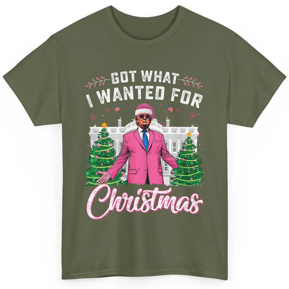 Funny Got What I Wanted For Christmas Trump Political Sarcastic Donald Trump Xmas Classic Unisex T-Shirt