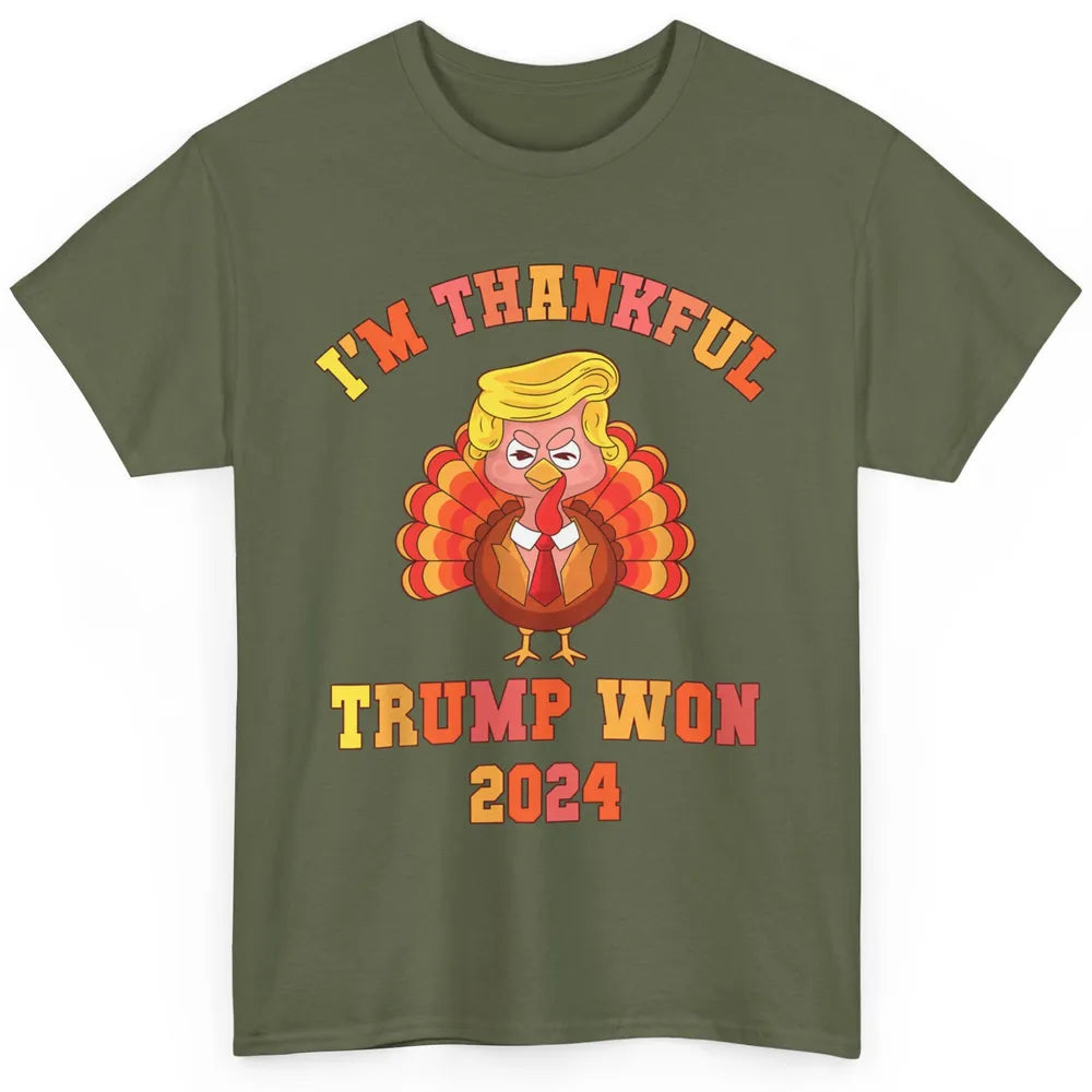 Funny Donald Trump Make Thanksgiving Great Again Thankful Trump Won Republican Classic Unisex T-Shirt