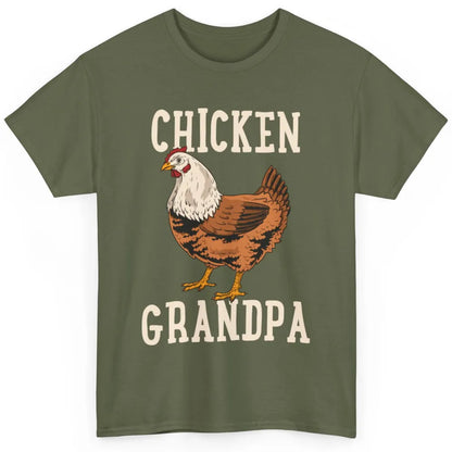 Retro Chicken Grandpa Funny Grandfather Vintage Farm Animal Classic Unisex T-Shirt