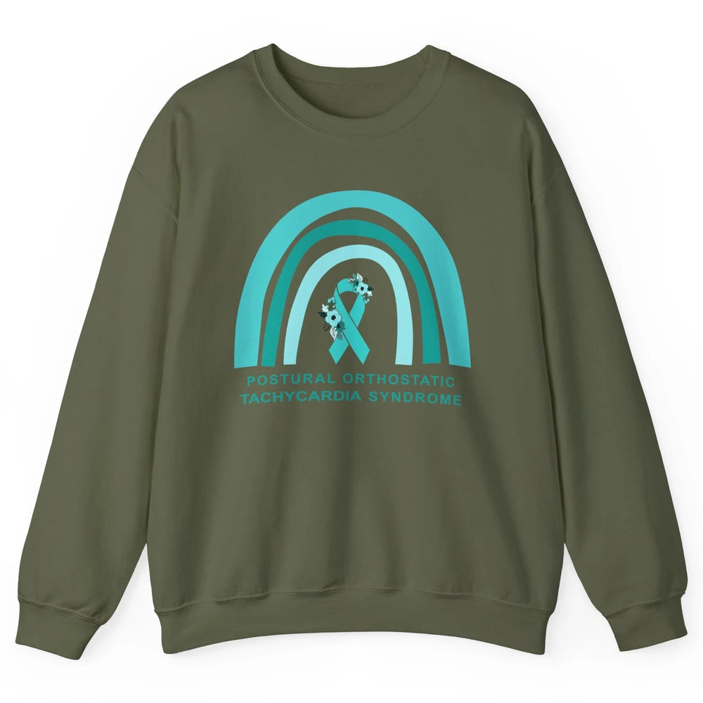 POTS Postural Orthostatic Tachycardia Syndrome Turquoise Unisex Crewneck Sweatshirt