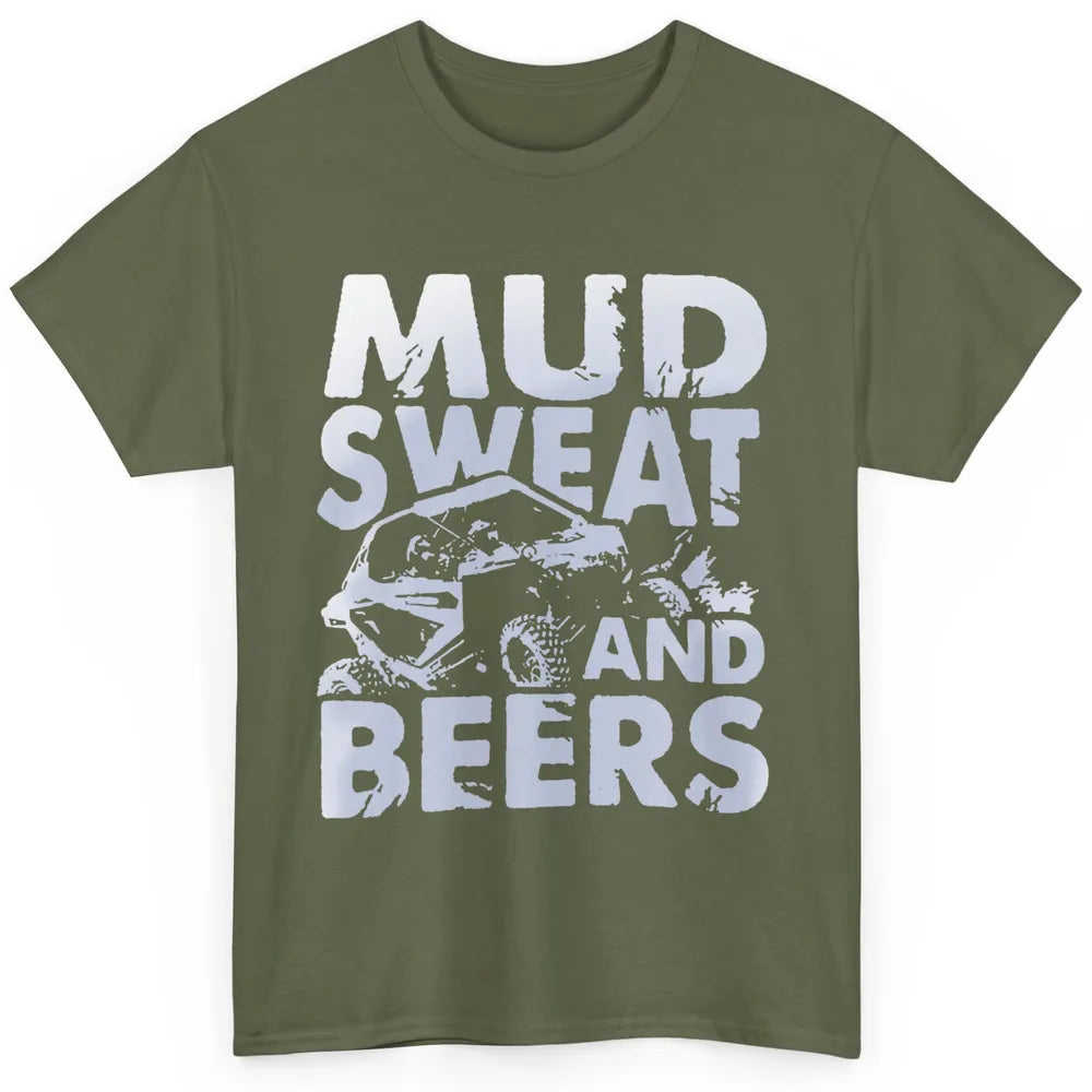 Retro Mud Sweat And Beers UTV ATV Rider 4 Wheel SXS Offroad Classic Unisex T-Shirt