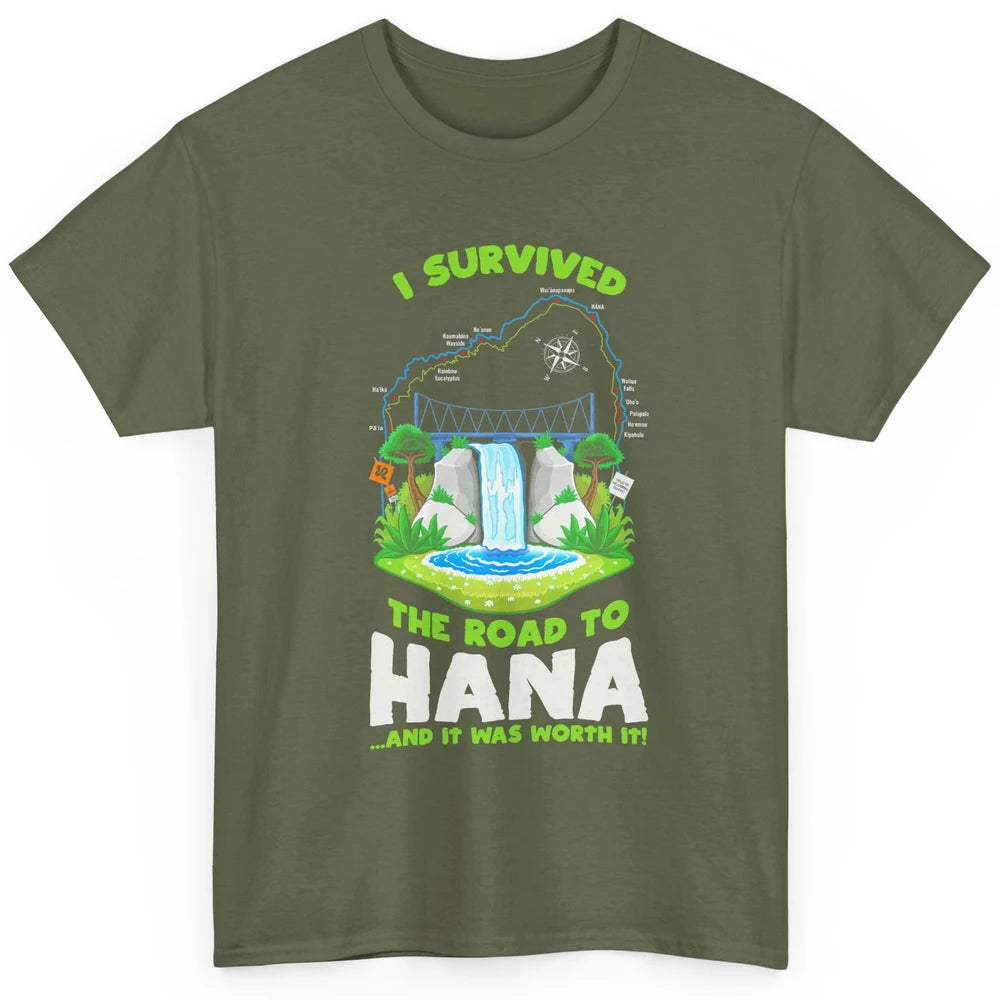 I Survived Road To Hana Maui Island Hawaiian Beach Summer Classic Unisex T-Shirt
