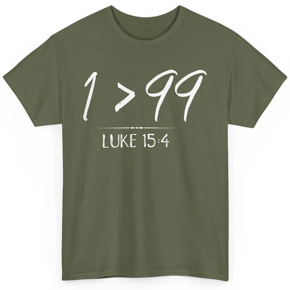 Retro He Left The 99 Rescue Me Christian Jesus Christ Bible Classic Unisex T-Shirt