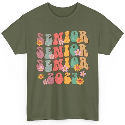 Retro Groovy Daisy Senior 2023 Graduation Gift Class Of 2023 Classic Unisex T-Shirt