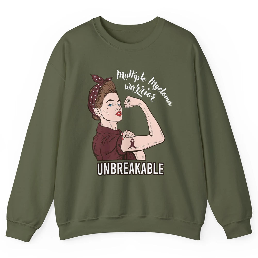 Multiple Myeloma Warrior Unbreakable Myeloma Cancer Survivor Unisex Crewneck Sweatshirt