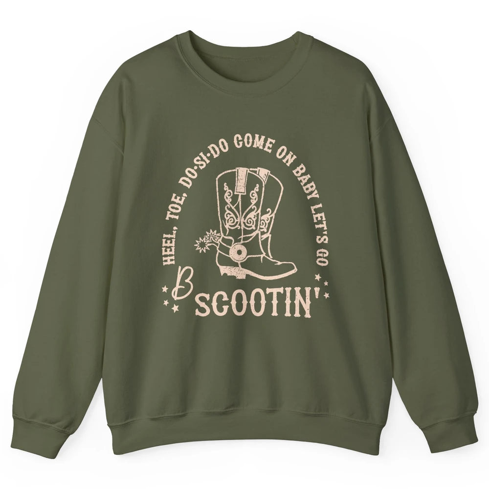 Retro Cowboy Come On Boot Scootin' Boogie Western Country Unisex Crewneck Sweatshirt