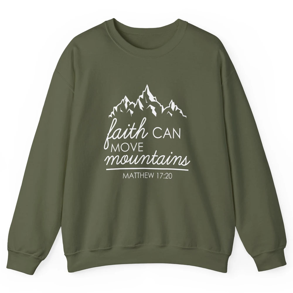 Bible Verse Jesus Christian Religion Mountains God Faith Unisex Crewneck Sweatshirt