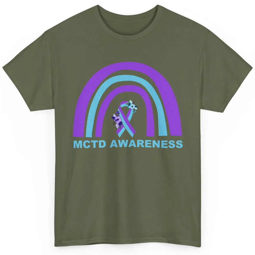 Mixed Connective Tissue Disease Awareness MCTD Floral Ribbon Classic Unisex T-Shirt
