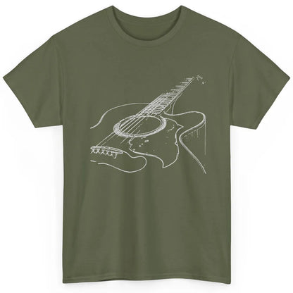 Retro Acoustic Guitar Guitarist Musician Music Lovers Gift Classic Unisex T-Shirt