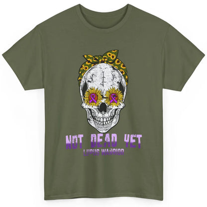 Not Dead Yet Skull Lupus Awareness Funny Sunflower Skeleton Classic Unisex T-Shirt