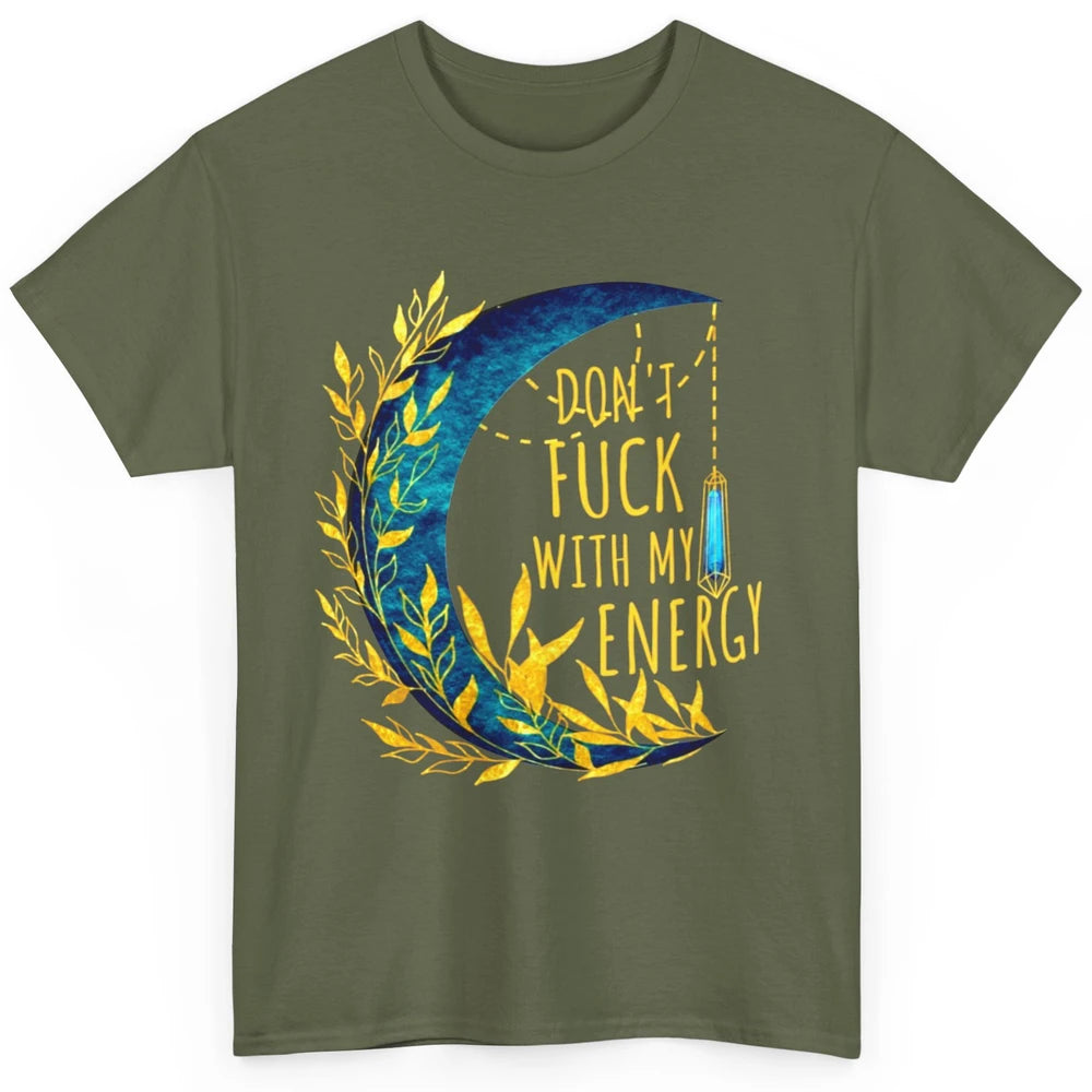 Retro Moon Witchy Don't Mess With My Energy Halloween Witch Classic Unisex T-Shirt