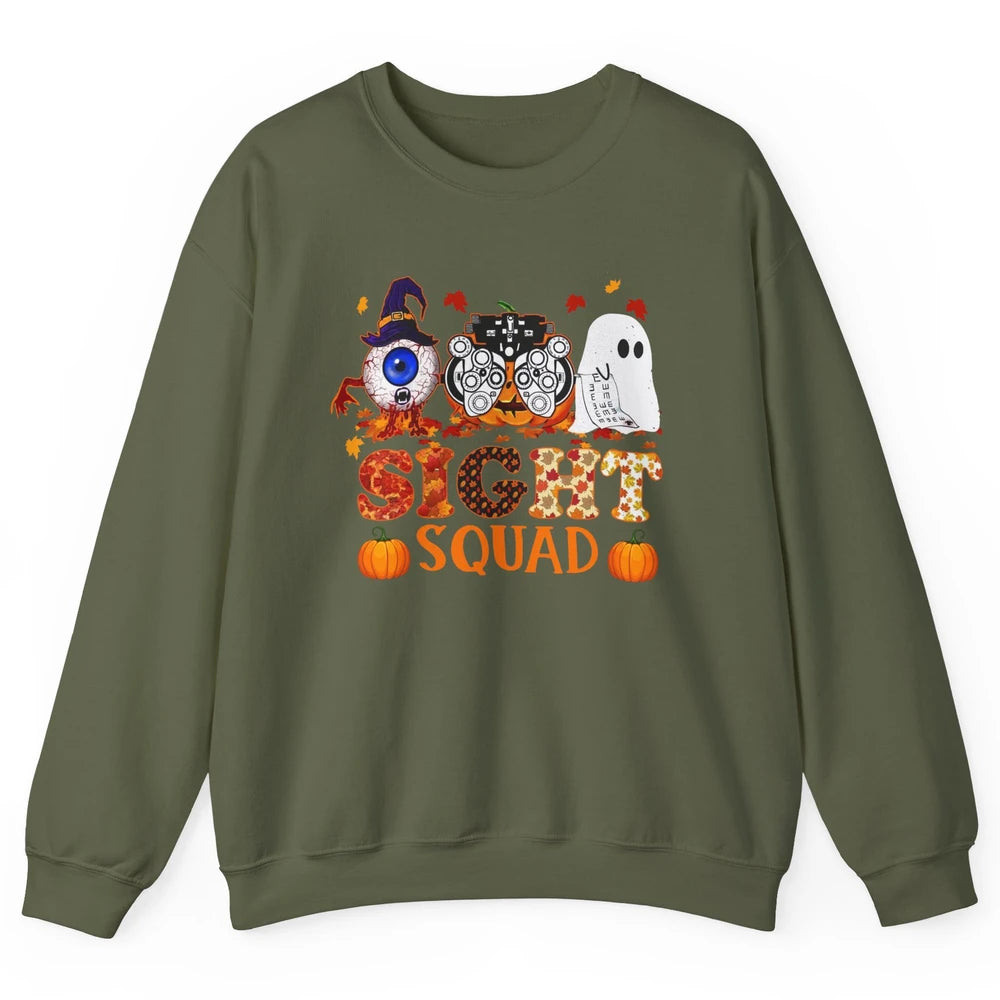 Optometrist Halloween Sight Squad Witch Pumpkin Optician Unisex Crewneck Sweatshirt