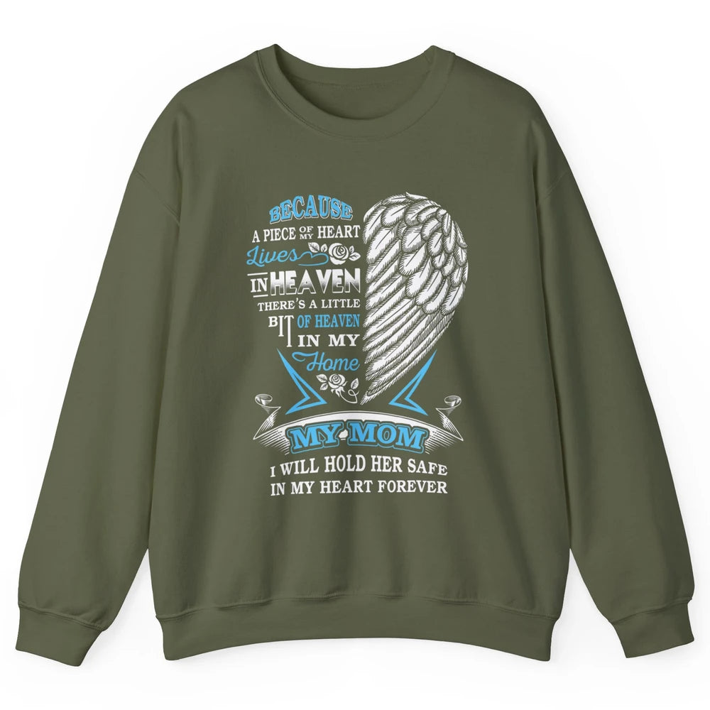 My Mom In Heaven Angel Wings Mother In Memories My Guardian Unisex Crewneck Sweatshirt