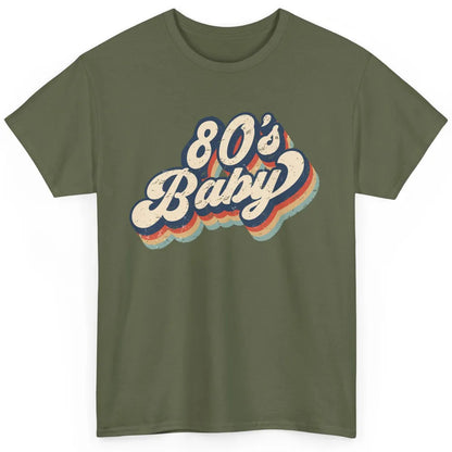 Retro 80s Baby Made In 1980s Born Vintage Birthday Day Gift Classic Unisex T-Shirt