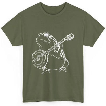Retro Frog Playing Banjo Musician Banjo Player Music Vintage Classic Unisex T-Shirt