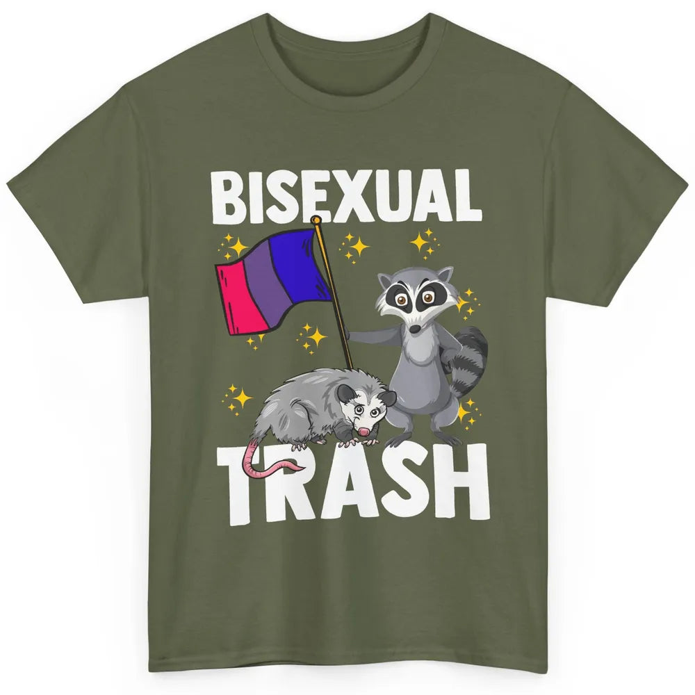 Raccoon LGBT Bisexual Trash Funny Flag Pride Animal Lovers Classic Unisex T-Shirt