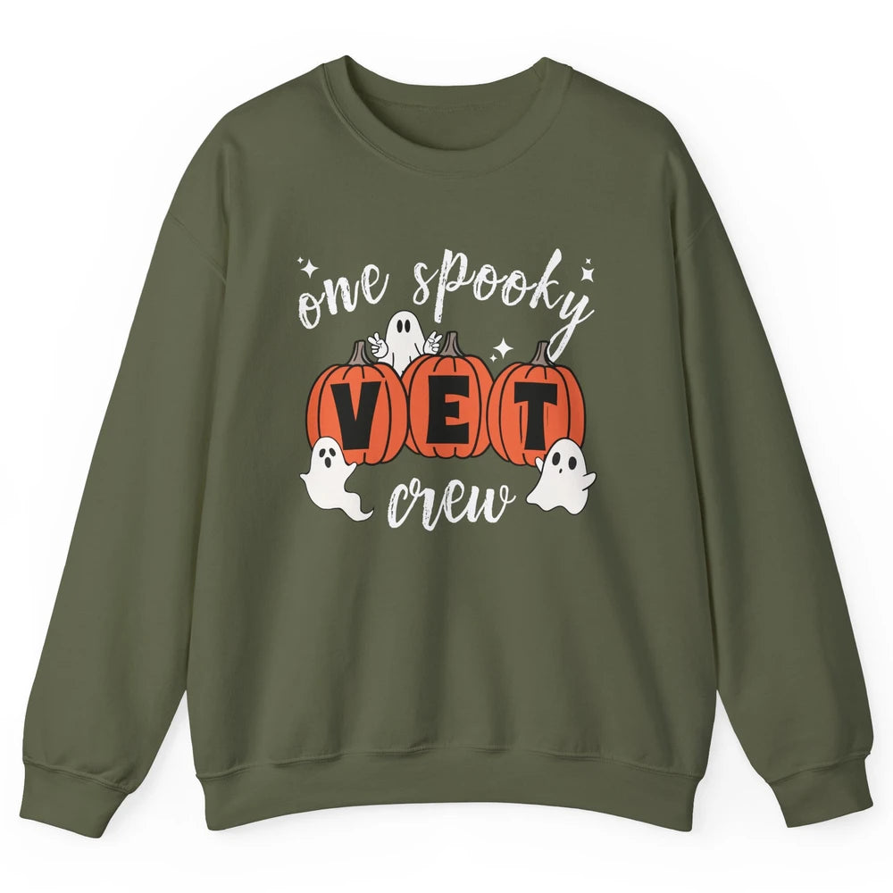 One Spooky Veterinarian Vet Squad Halloween Vet Tech Nurse Unisex Crewneck Sweatshirt
