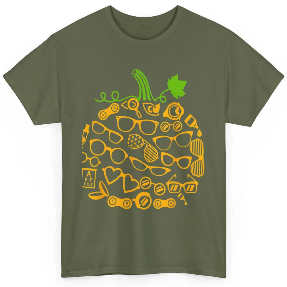 Pumpkin Glasses Optometry Optician Halloween Spooky Season Classic Unisex T-Shirt