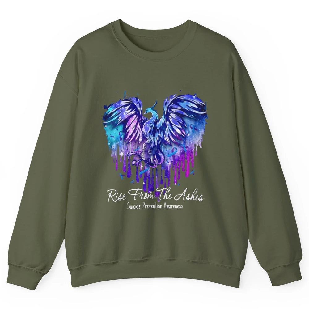 Phoenix Bird Warrior Love Suicide Prevention Awareness Month Unisex Crewneck Sweatshirt