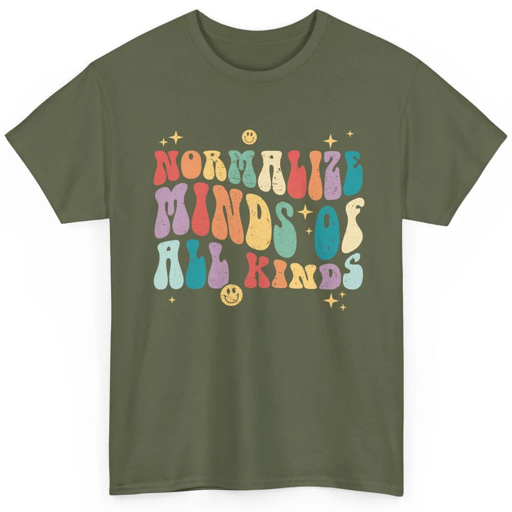 Retro Autism Normalize Minds Of All Kinds Neurodiversity Classic Unisex T-Shirt