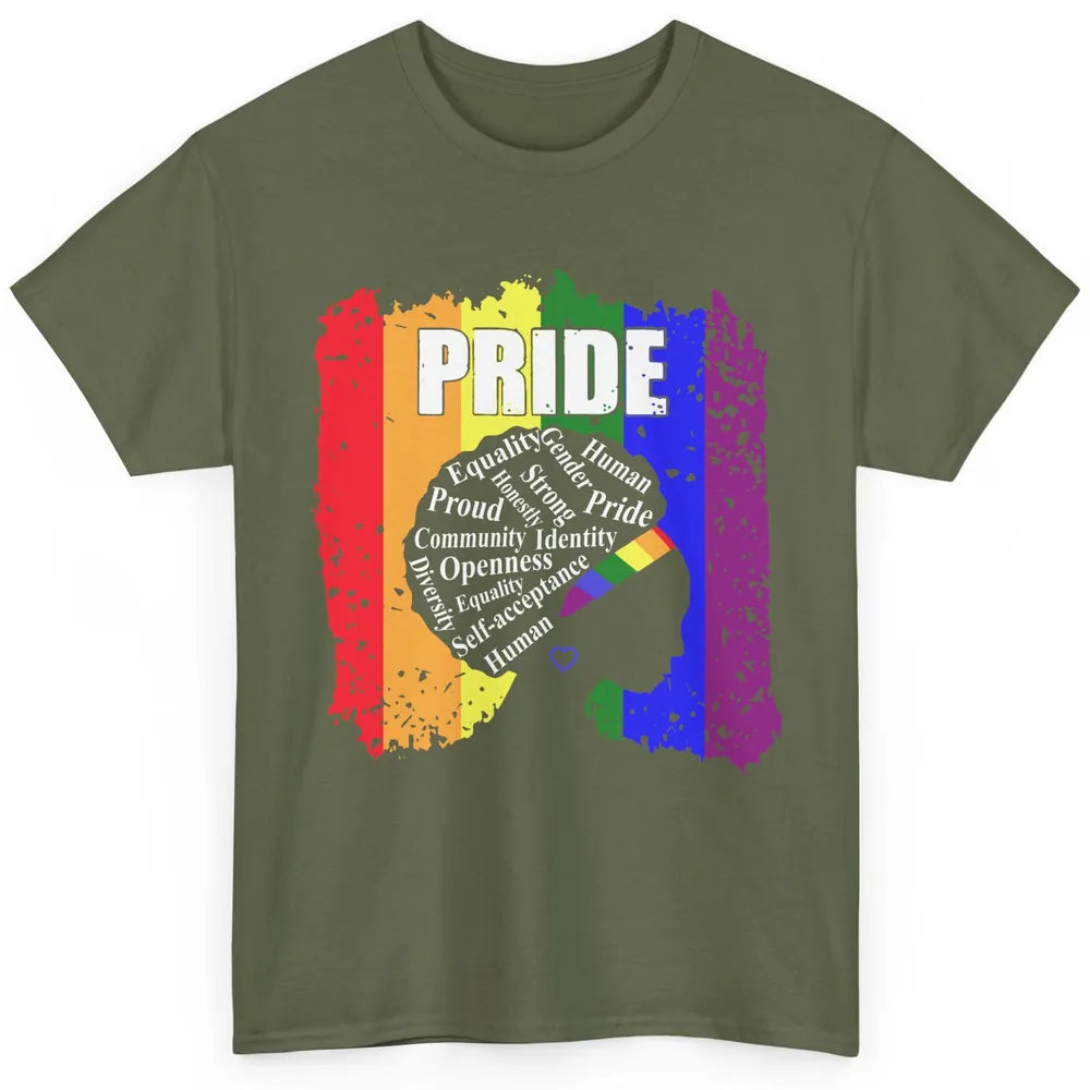 Proud Afro Girl Gay Pride Month Equality Classic Unisex T-Shirt