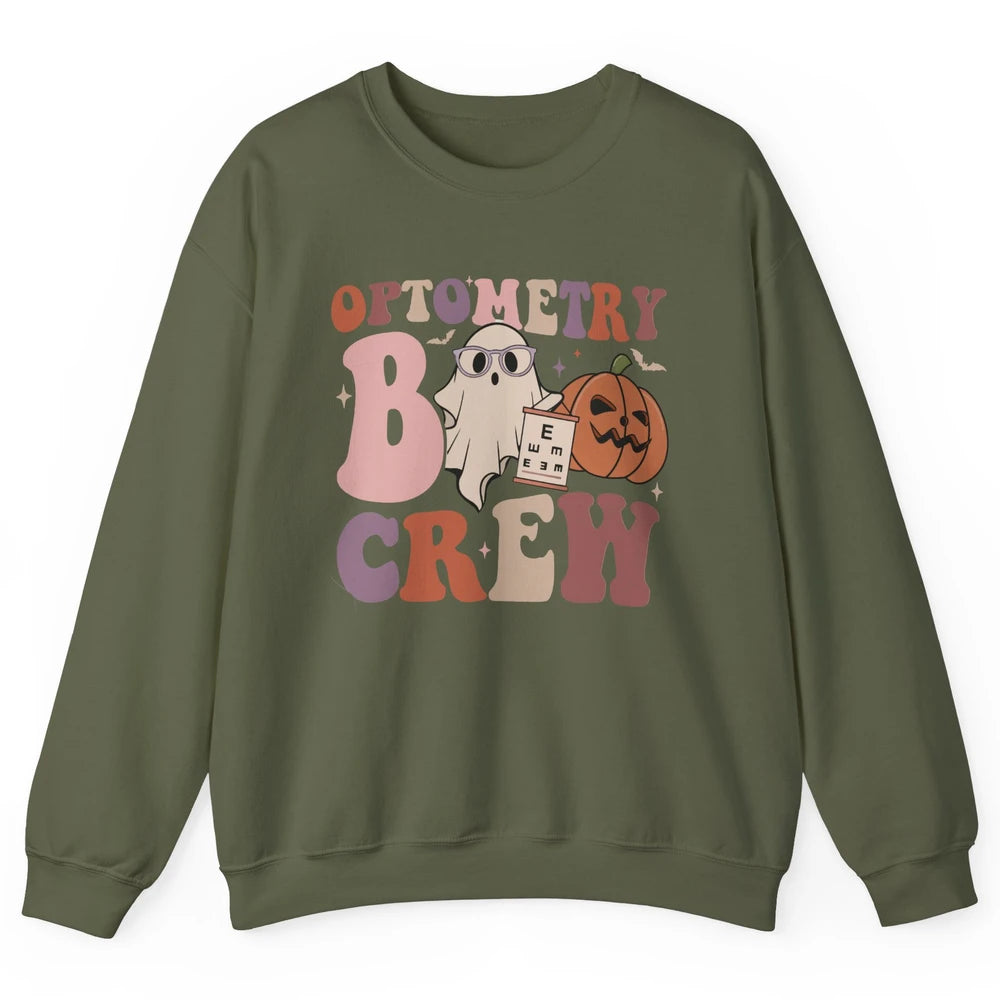 Optometry Boo Crew Halloween Ophthalmic Tech Optometrist Unisex Crewneck Sweatshirt