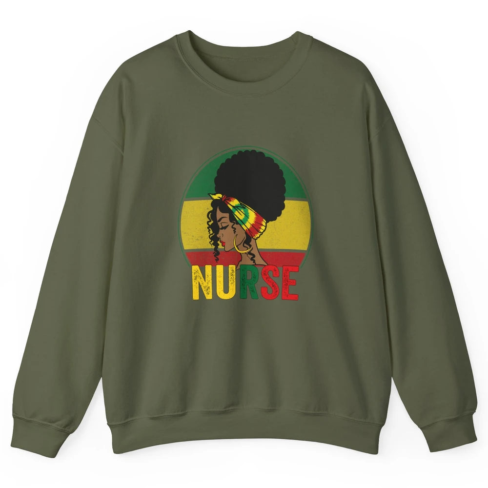 Black History Month Nurse Registered Black Women Medical Unisex Crewneck Sweatshirt