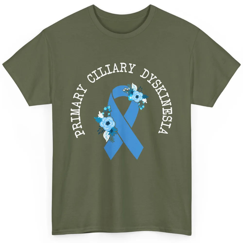 Primary Ciliary Dyskinesia Blue Ribbon Respiratory Diseases Classic Unisex T-Shirt