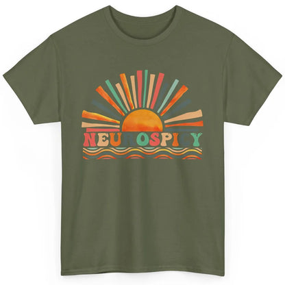Retro Neurospicy Funny ADHD Neurodiversity Autism Awareness Classic Unisex T-Shirt