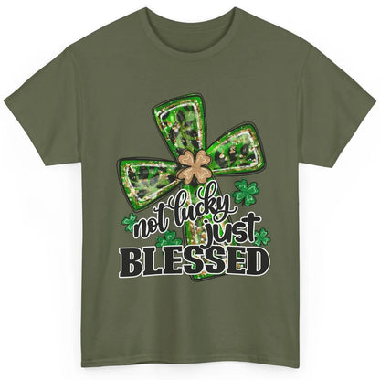Not Lucky Just Blessed Patrick's Day Christian Faith Clovers Classic Unisex T-Shirt