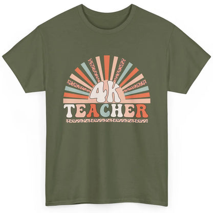 Retro 4k Teacher Kindergarten Back to School Pre-K Teacher Classic Unisex T-Shirt