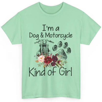 Retro Floral Motorbike I'm Dog Motorcycle Kinda Girl Dog Mom Classic Unisex T-Shirt