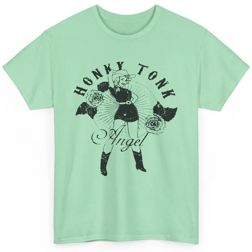 Retro Cowgirl Honky Tonk Angel Western Country Rodeo Mom Classic Unisex T-Shirt