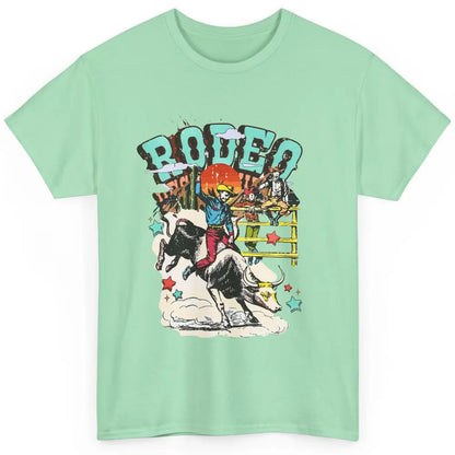 Retro Cowboy Horsing Rodeo Dad Bull Racing Western Country Classic Unisex T-Shirt