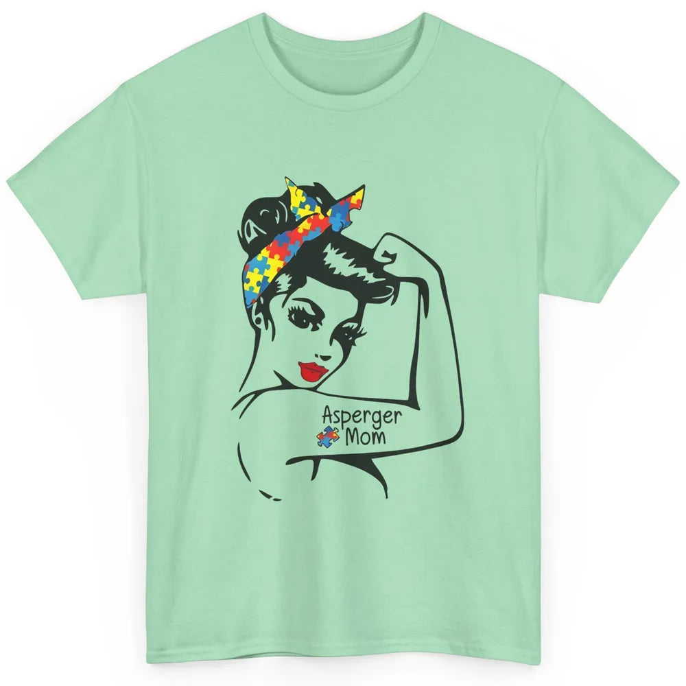 Proud Asperger Autism Mom Strong Woman Autism Awareness Classic Unisex T-Shirt