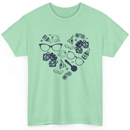 Optometrist Love Heart Symbols Optician Eye Doctor Gift Classic Unisex T-Shirt