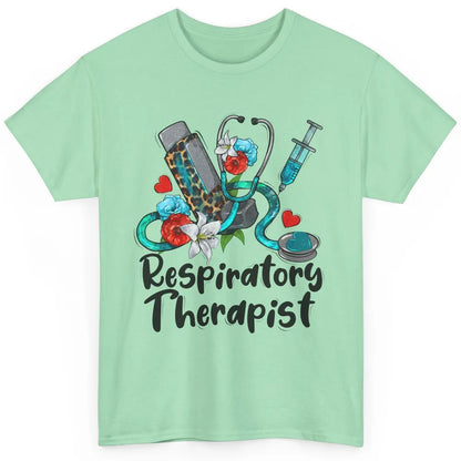 Respiratory Therapist Leopard Stethoscope Western Country RT Classic Unisex T-Shirt