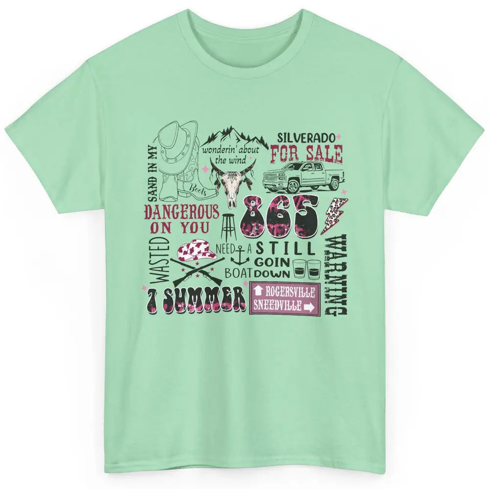 Retro Cowboy Boot Hat Sand In My Boots Western Country Music Classic Unisex T-Shirt