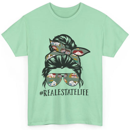 Real Estate Wife Life Messy Bun Mom Realtor Women Close Deal Classic Unisex T-Shirt