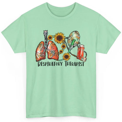 Respiratory Therapist Sunflower Lungs Breathe RT Nurse Classic Unisex T-Shirt