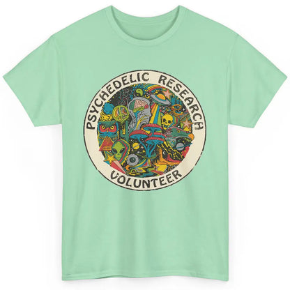 Retro Design Research Volunteer Psychedelic Mushroom Vintage Classic Unisex T-Shirt