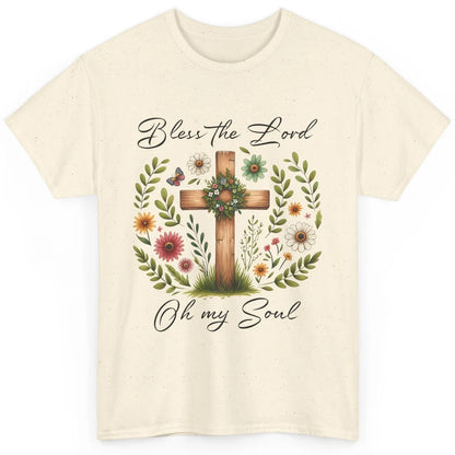 Bible Verse Bless The Lord Oh My Soul Christian Cross Retro Jesus Christ Church Classic Unisex T-Shirt